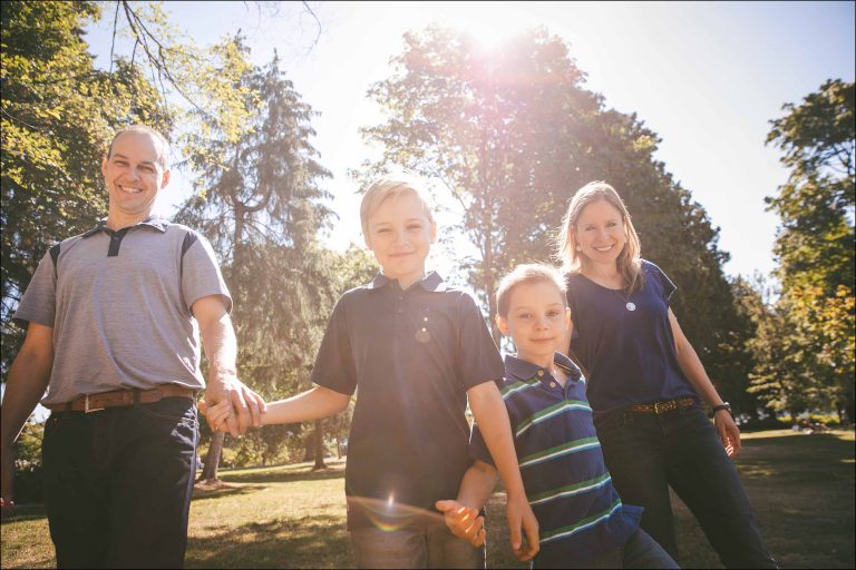 North Vancouver family photo session in a forest.